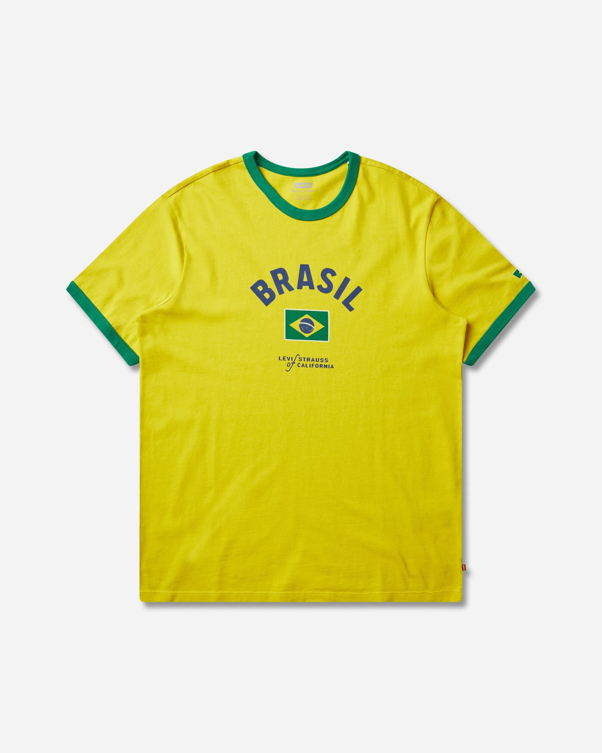 Men's Brazil Ringer T-Shirt Yellow - 1