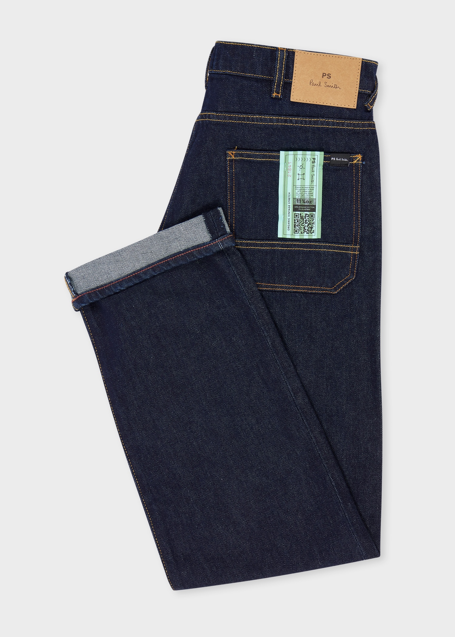 Standard-Fit Indigo-Rinse 'Organic Vintage Stretch' Jeans - 2