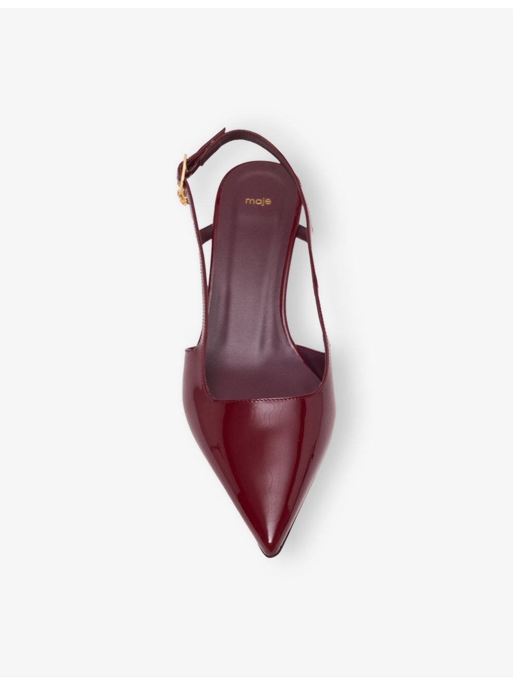 Clover-Charm Patent-Leather Slingback Courts - 3