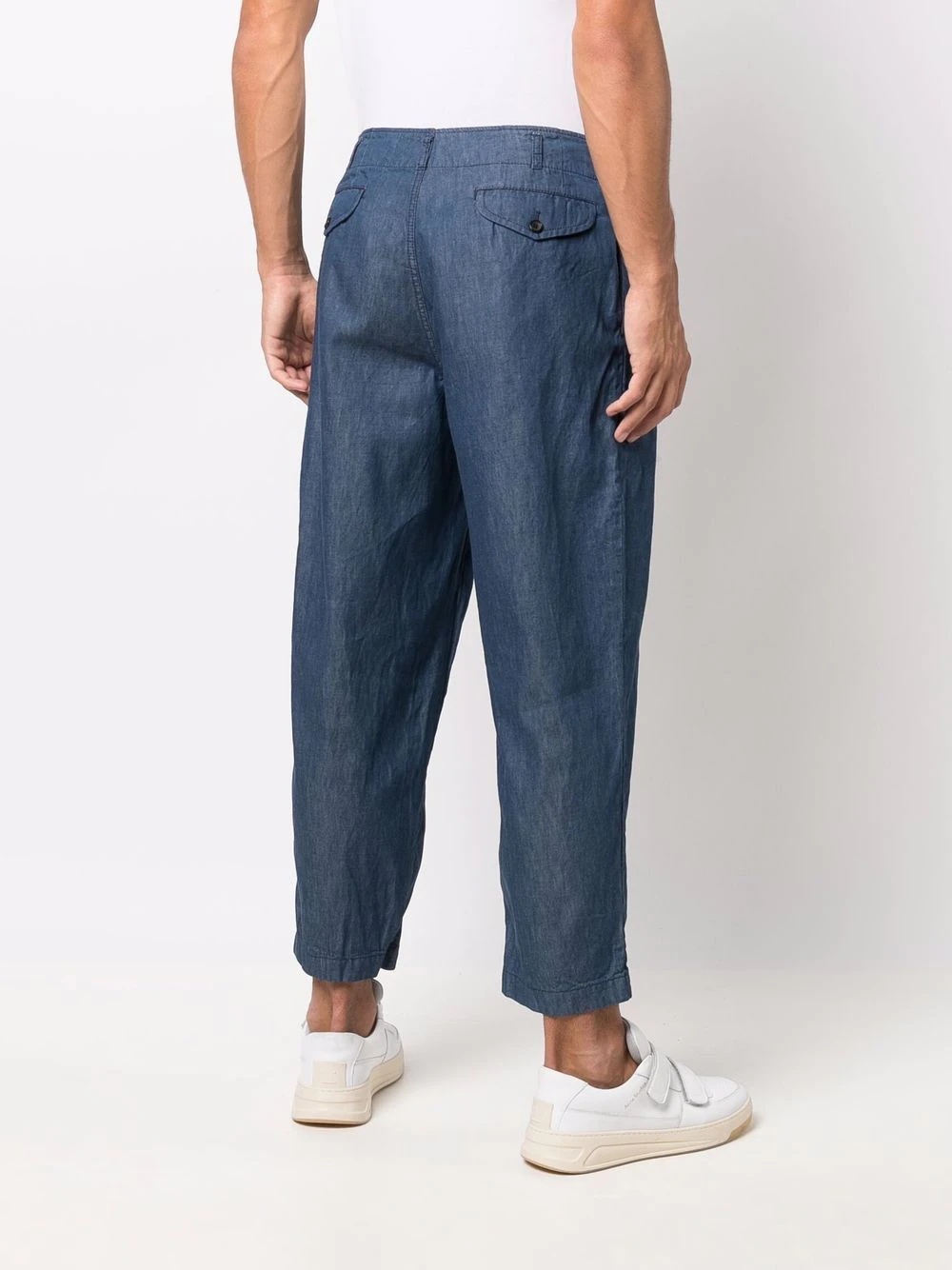 cropped denim chinos - 4