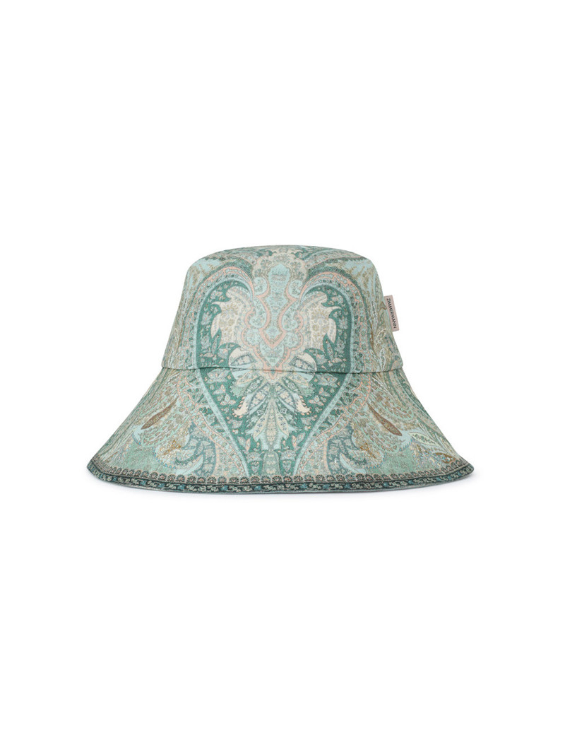 PRINTED LONG BRIM BUCKET HAT 1