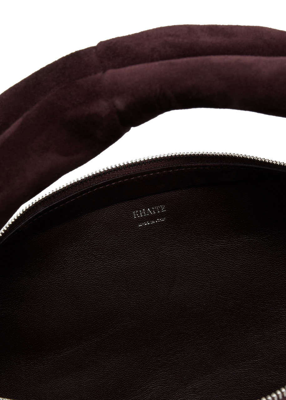 Olivia medium suede top handle bag - 4