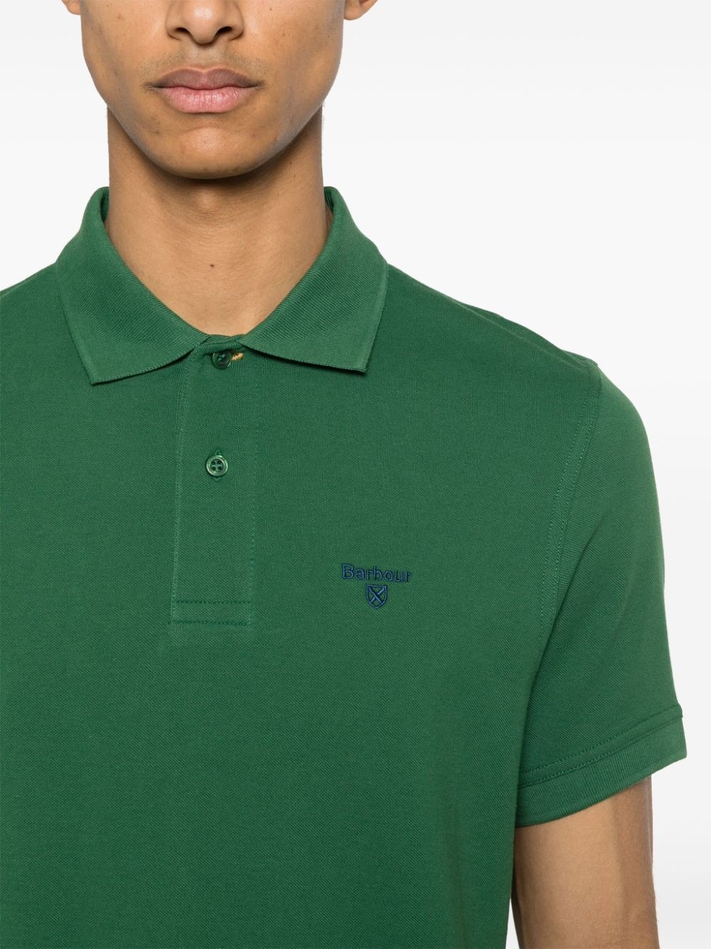 logo-embroidered cotton polo shirt - 5
