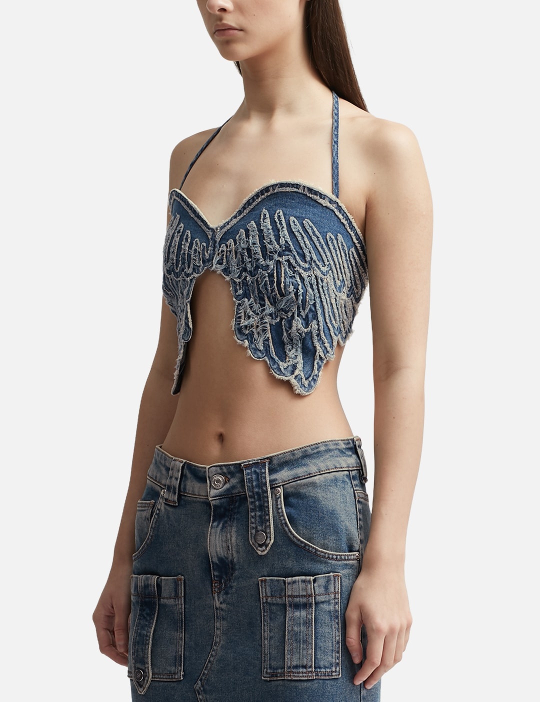 WING DENIM TOP - 2