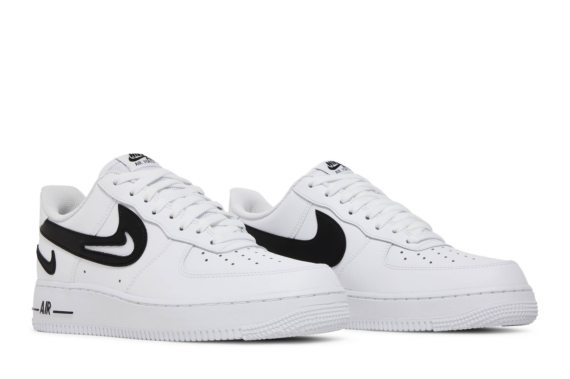 Air Force 1 '07 'Cut Out Swoosh - White Black' - 8