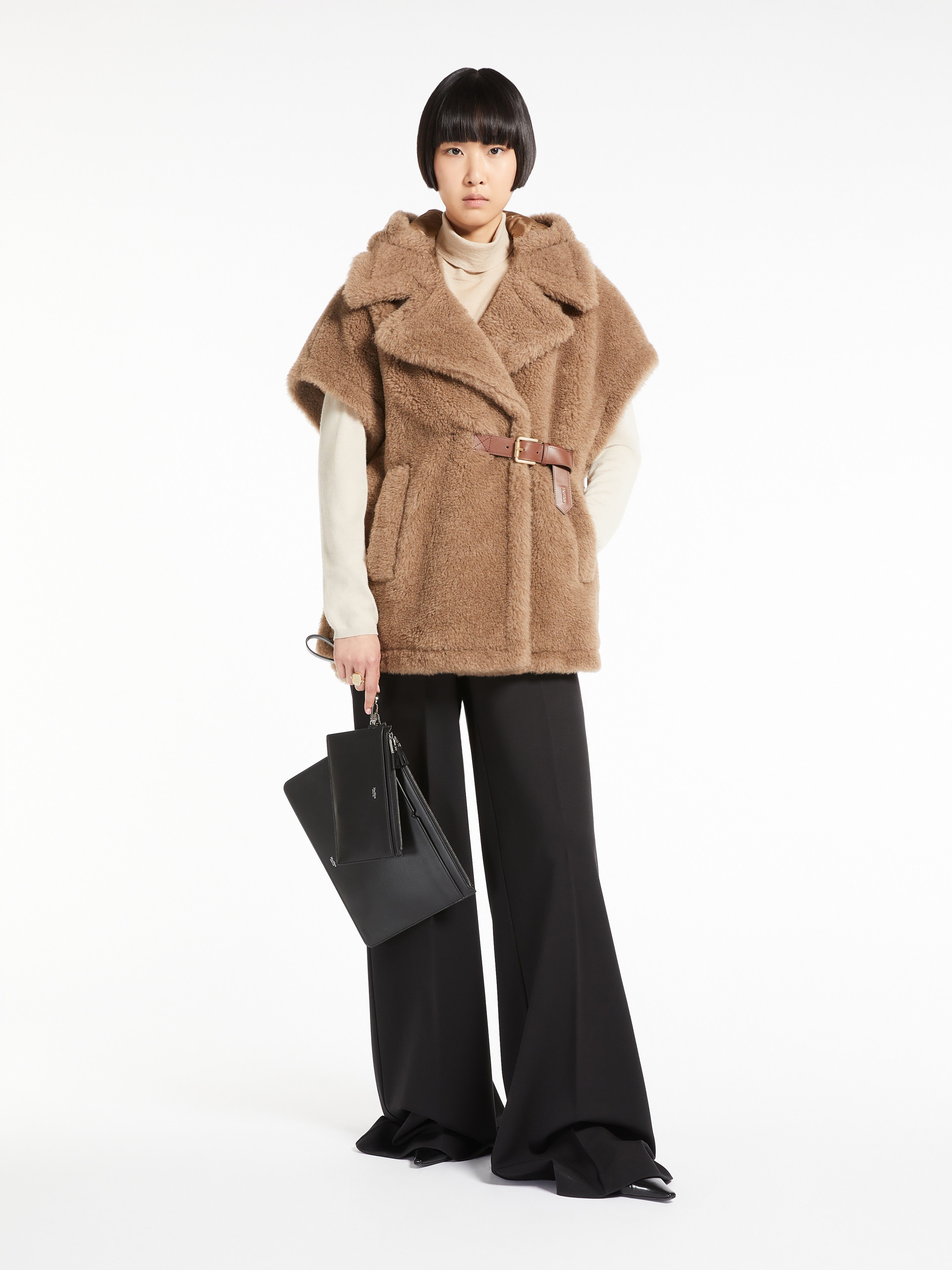 LANOSO4 Teddy-fabric gilet cape - 2