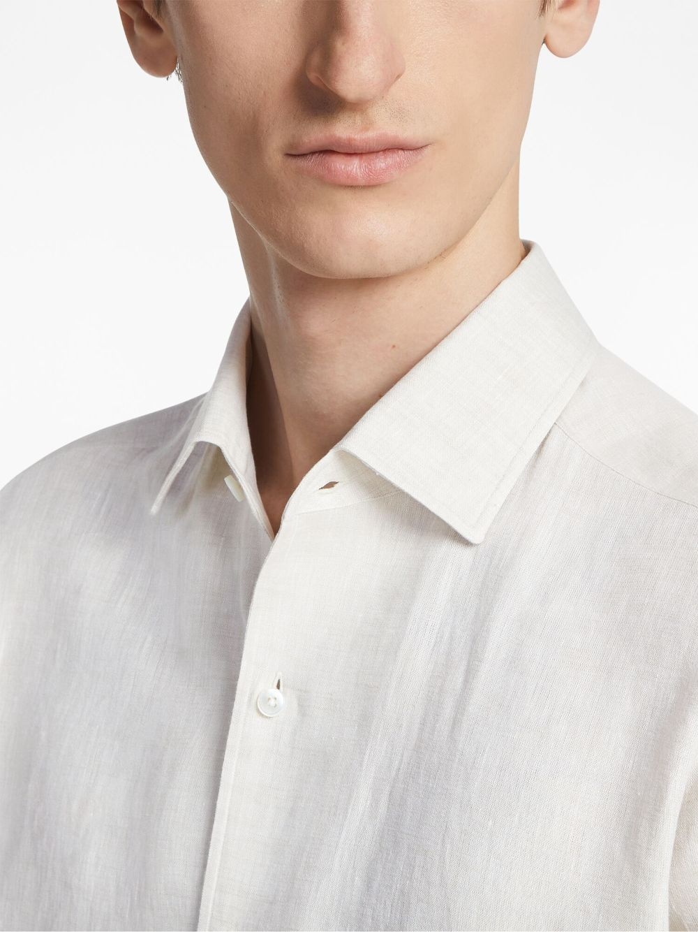long-sleeve linen shirt - 5
