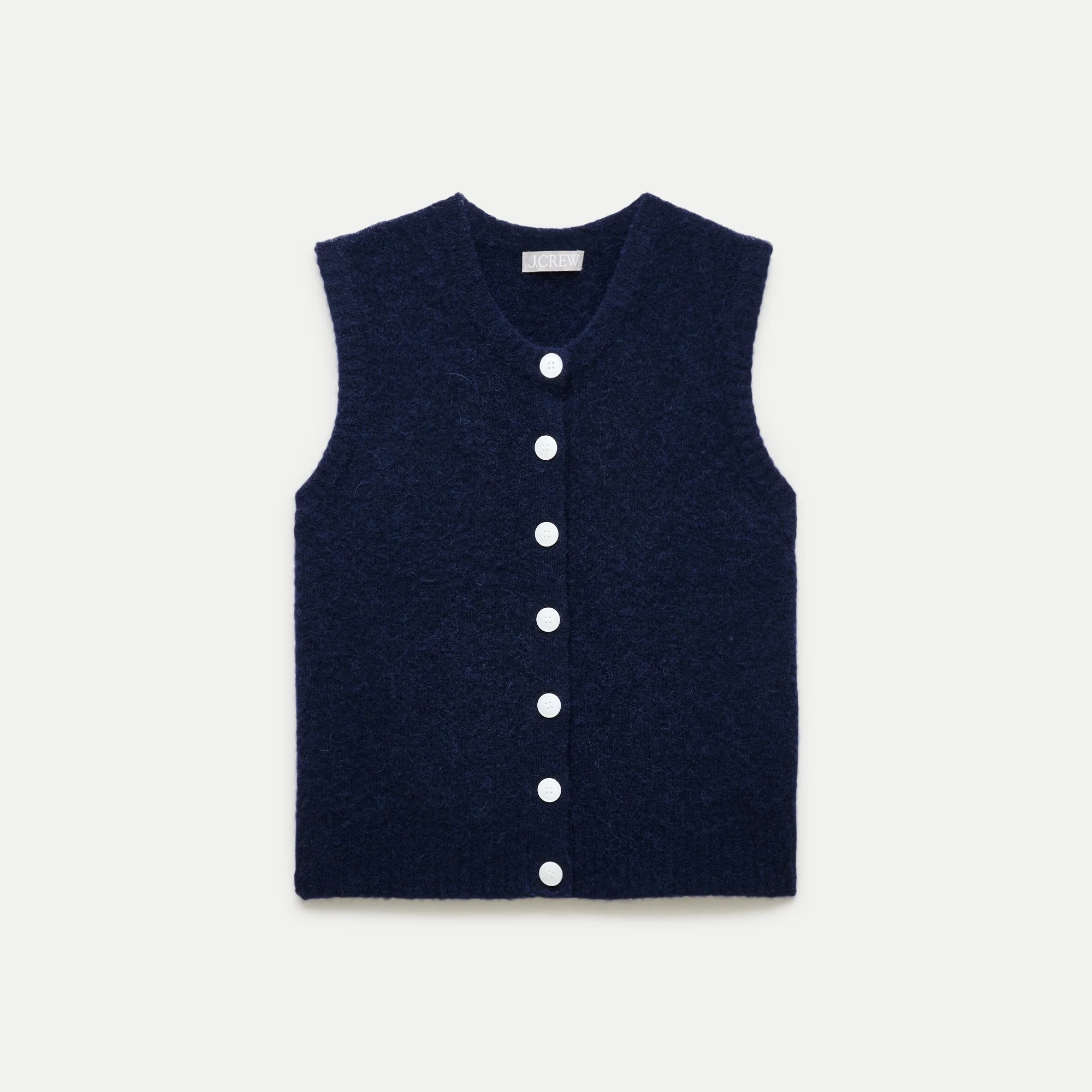 Button-front vest in alpaca blend - 1