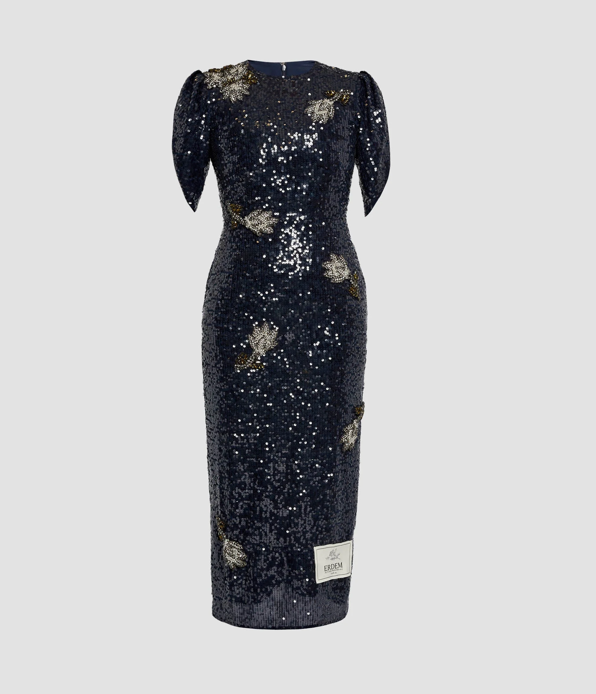 EMBROIDERED SEQUINS MIDI DRESS - 1