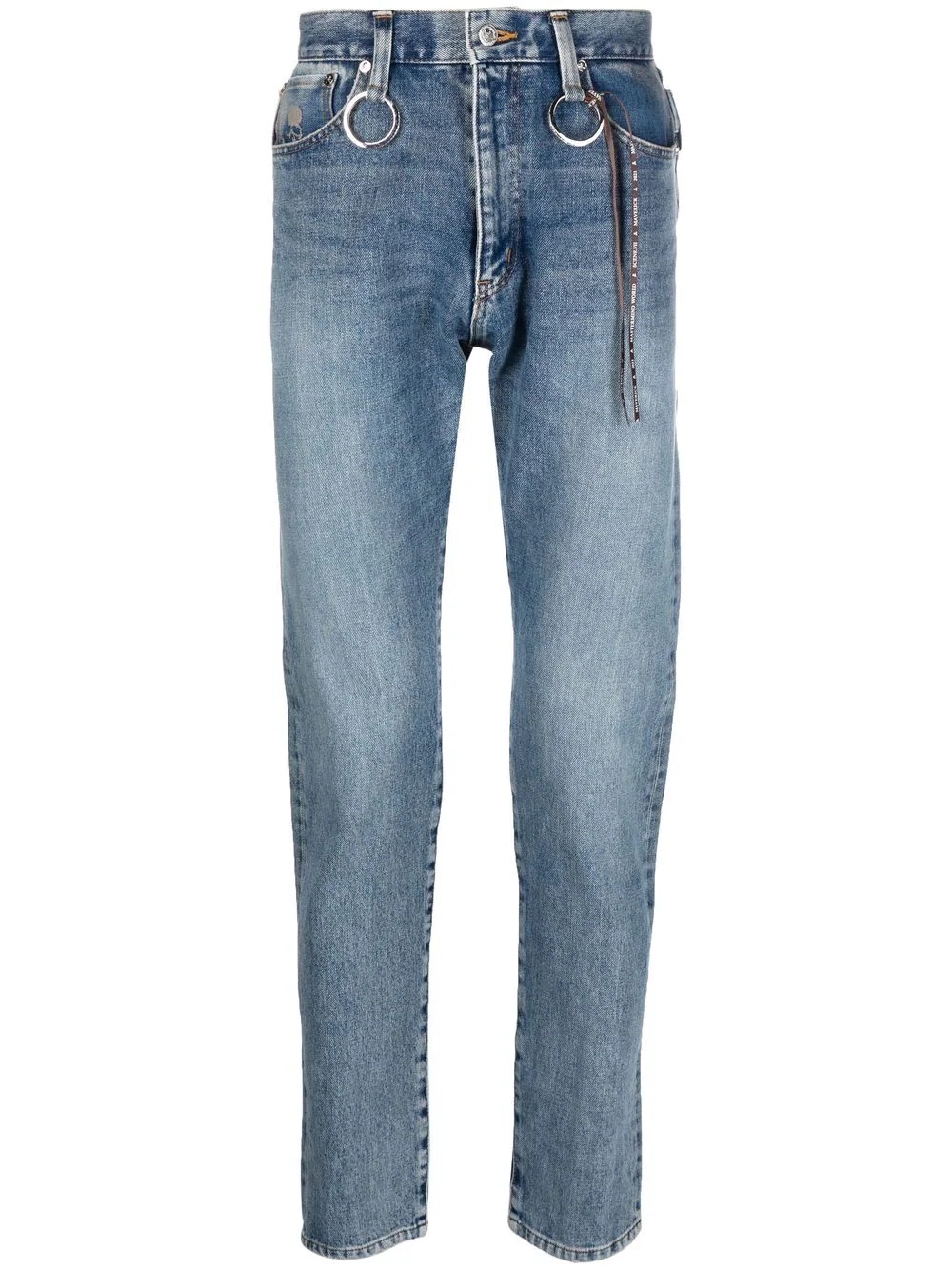 high-rise straight leg jeans - 1