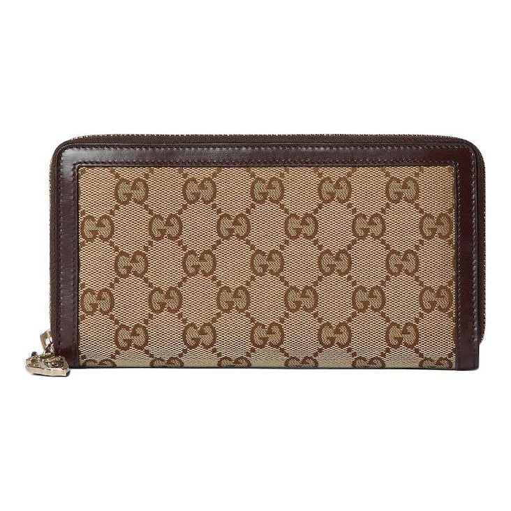 (WMNS) Gucci Luce Zip Around Wallet 'Beige Ebony Canvas' 790035-FADHW-9742 - 1