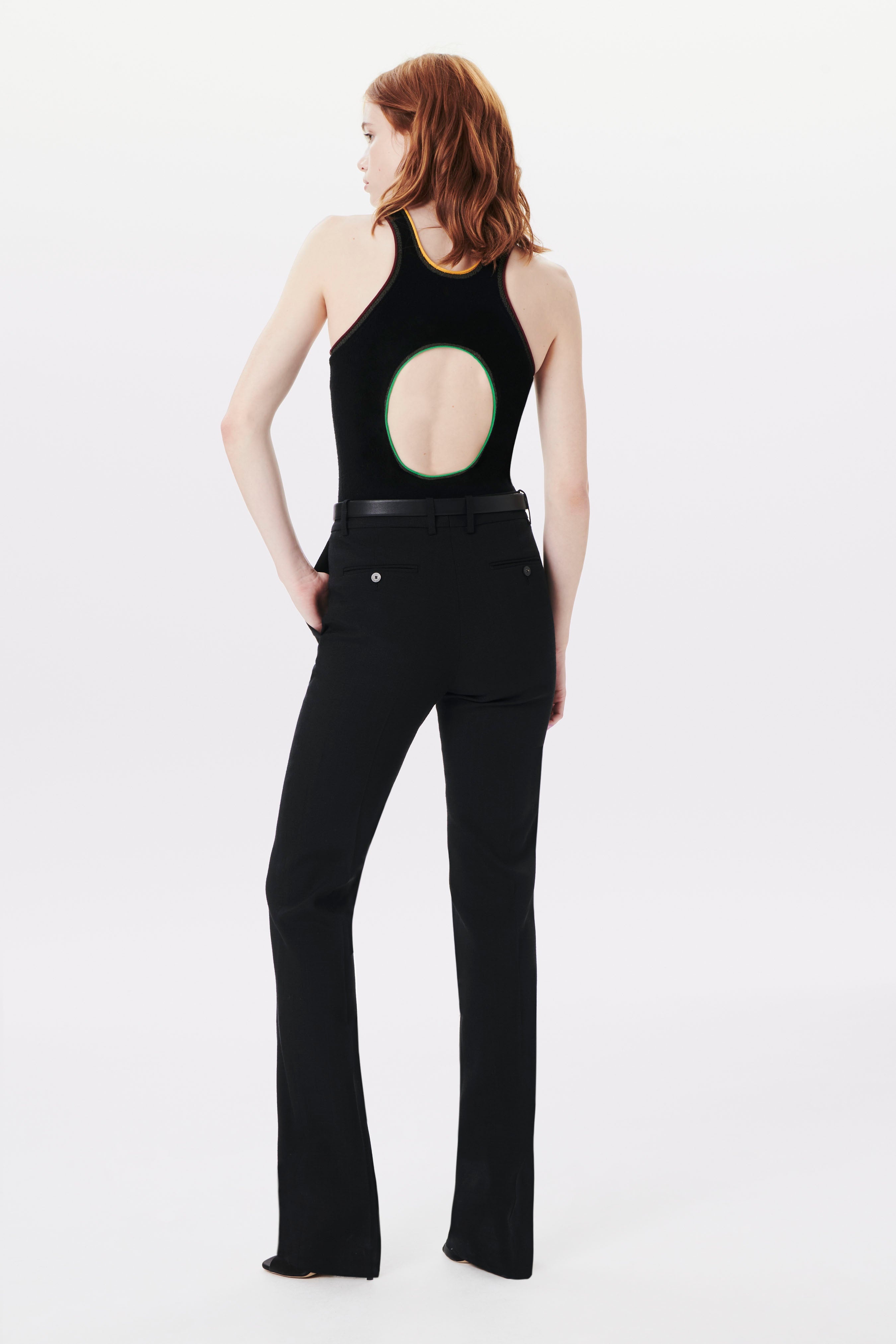 Bodysuit With Cut-Out Back in Black - 5