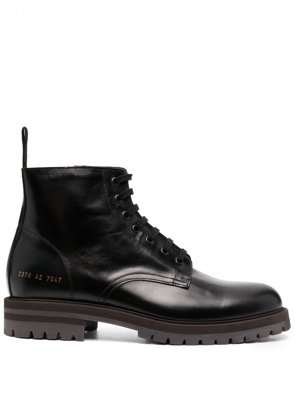number-motif combat boots - 1