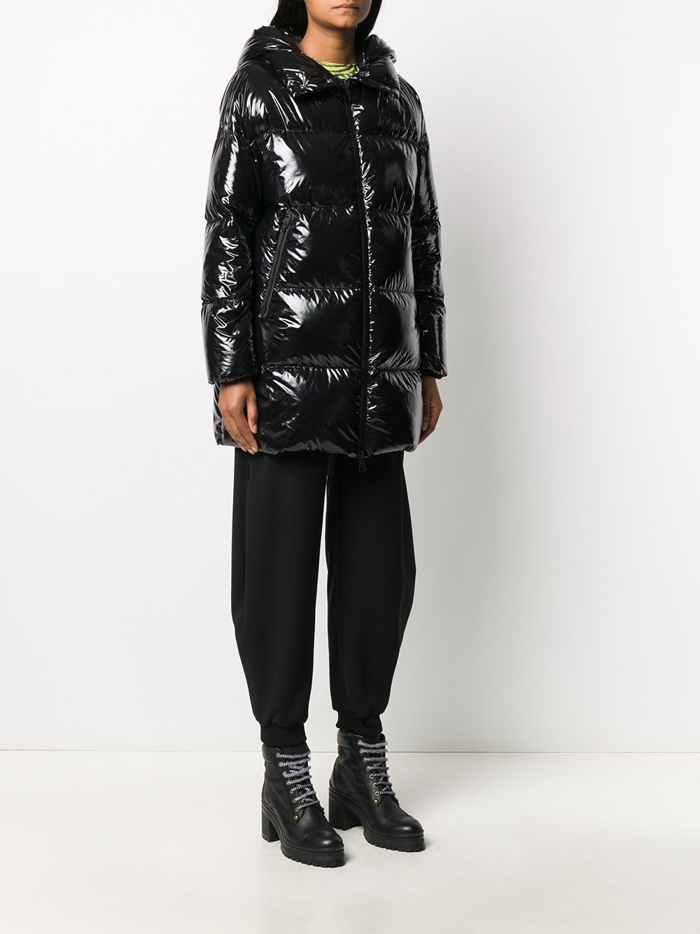 high-shine hooded puffer jacket - 3