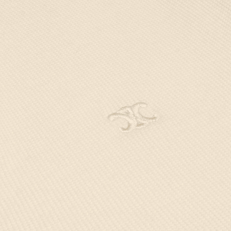 triomphe V-neck sweater in striped wool 4