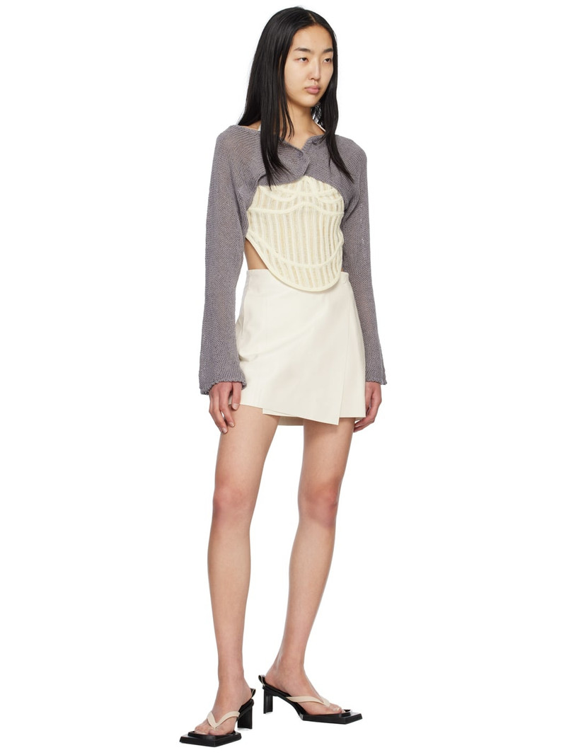 Holzweiler White Erina Faux-Leather Miniskirt outlook