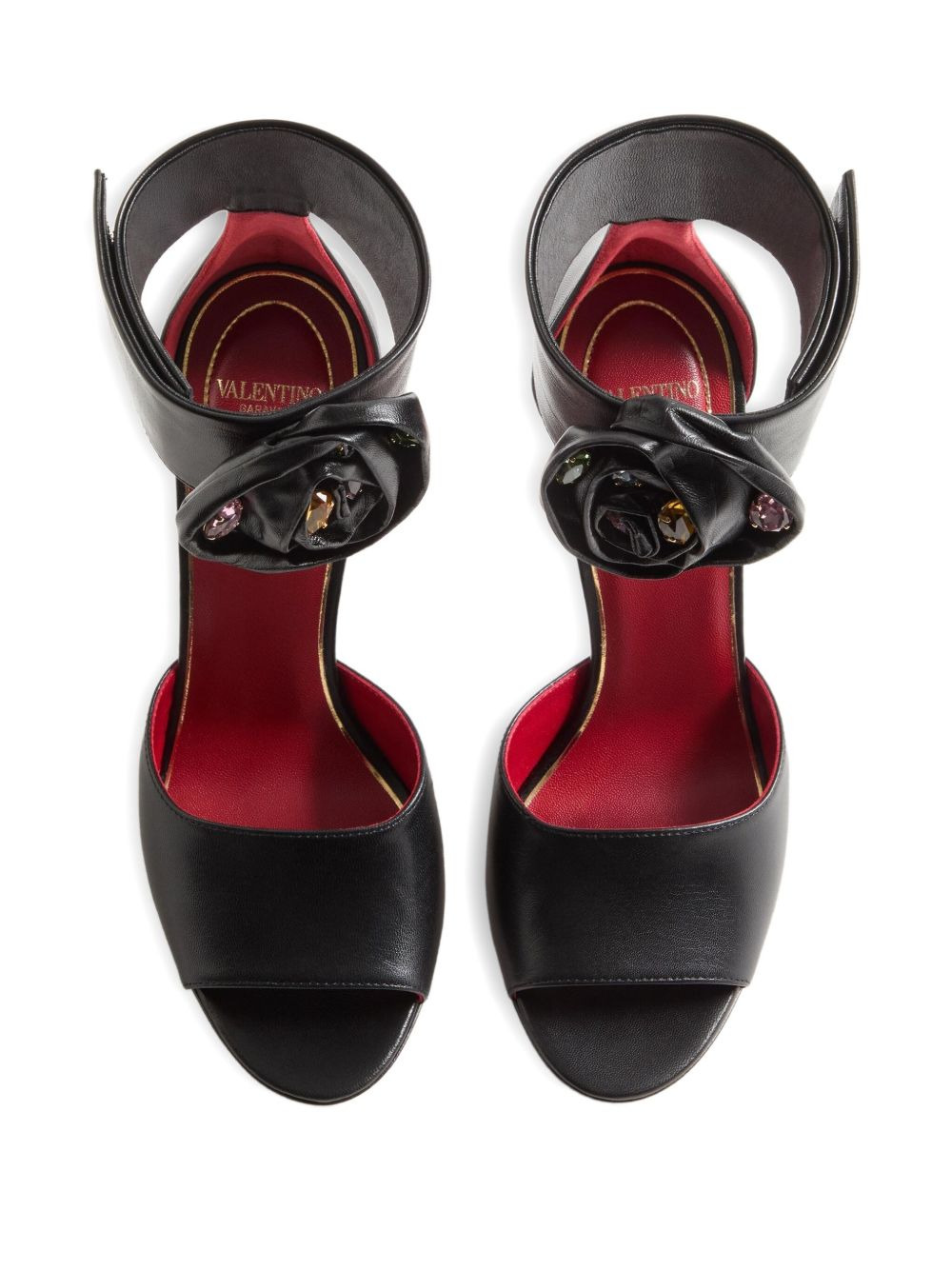 105mm Drip Rose rose-embellished leather sandals - 3