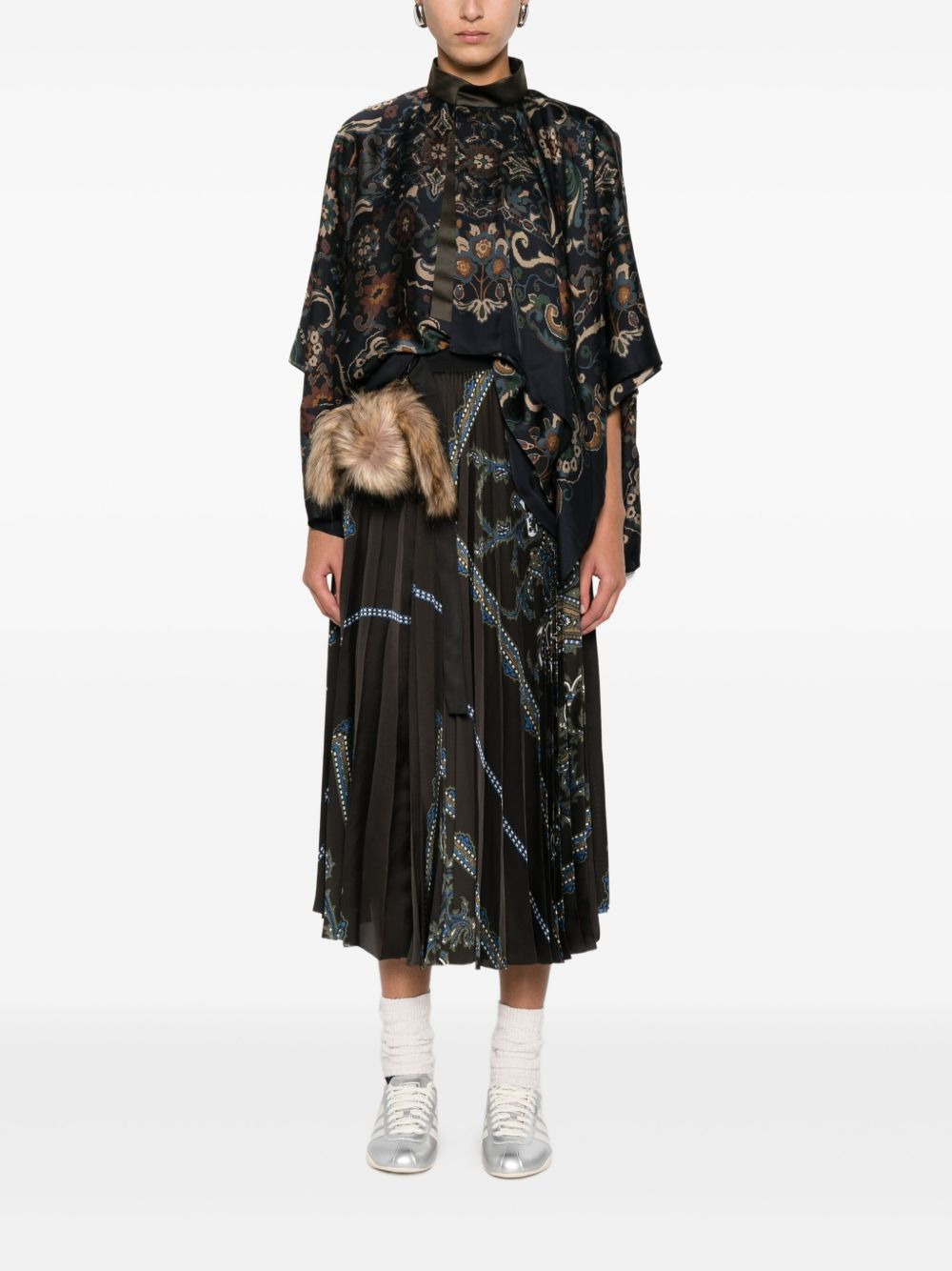 paisley-print layered blouse - 2