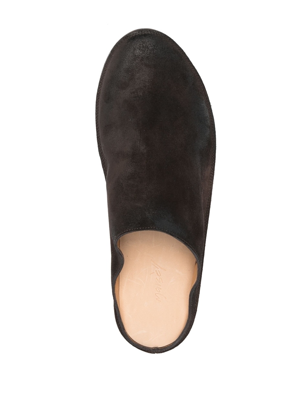 round toe suede slippers - 4