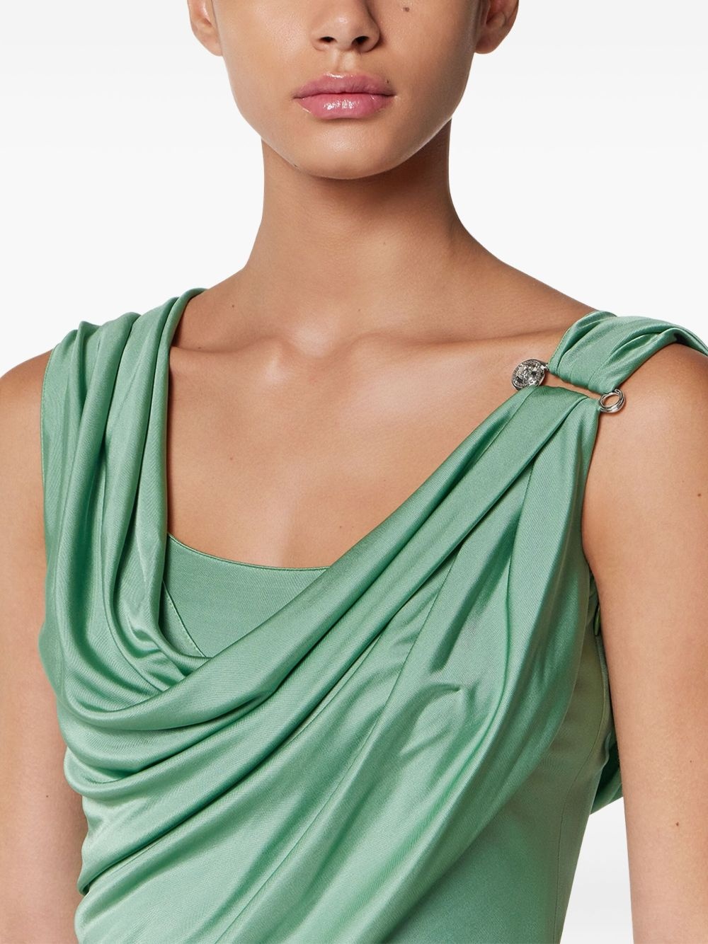 Safety Pin draped mini dress - 4