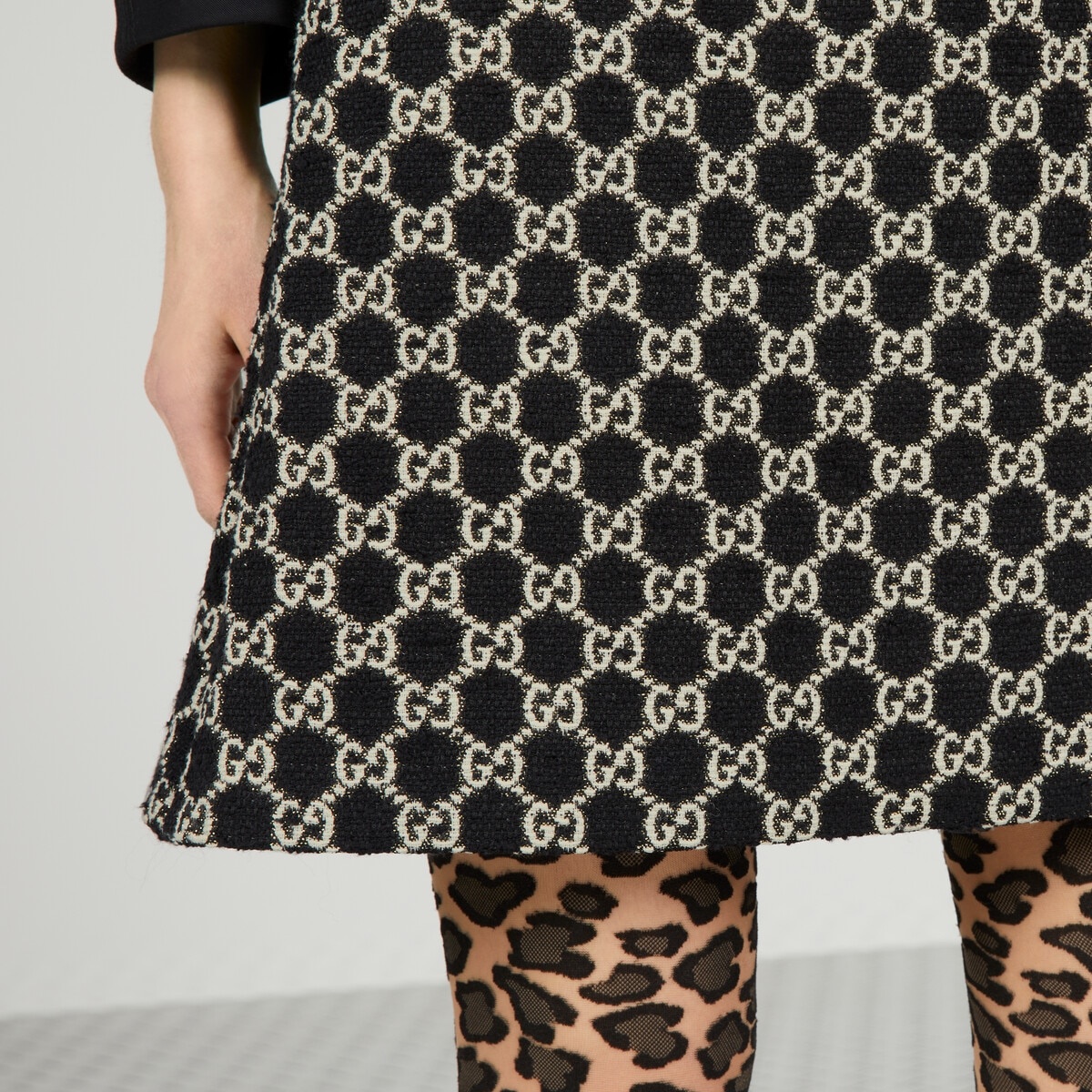 GG tweed skirt - 4