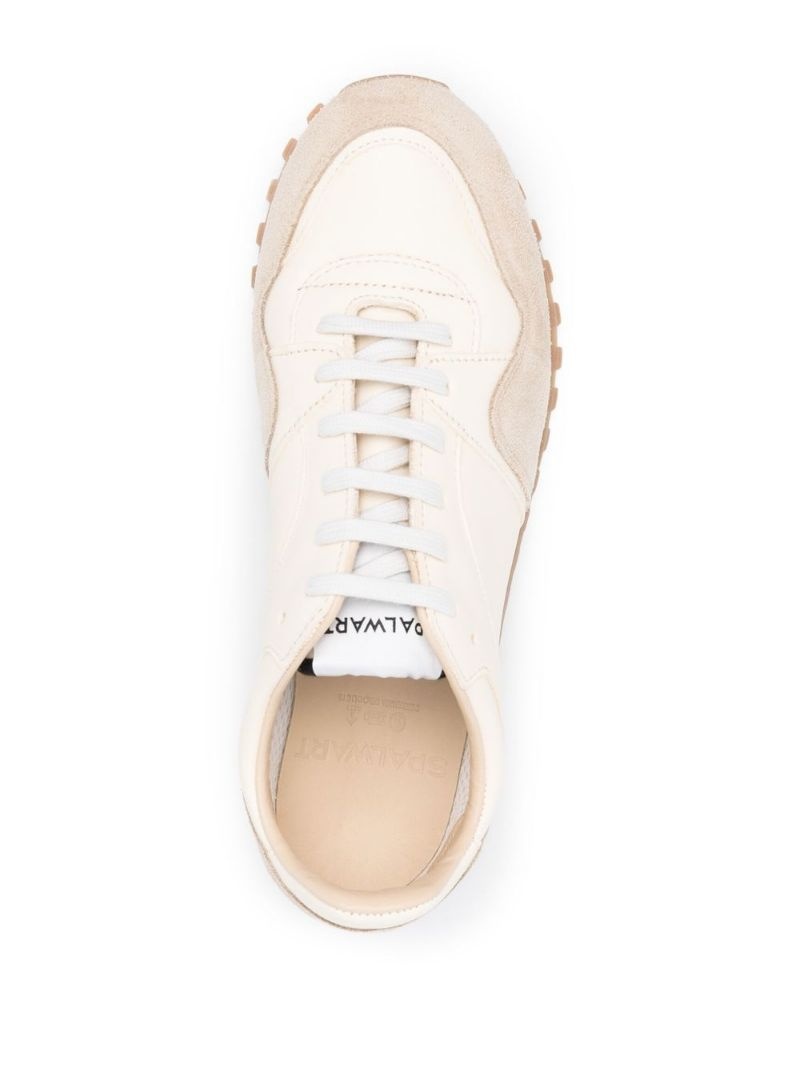 panelled low-top sneakers - 4