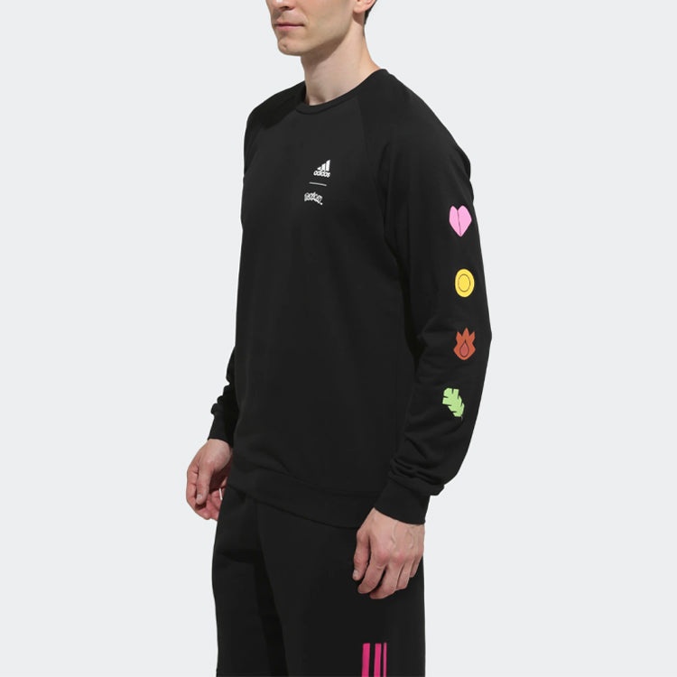 adidas x POKEMON Crossover Printing Sports Training Pullover Black GN2999 - 3
