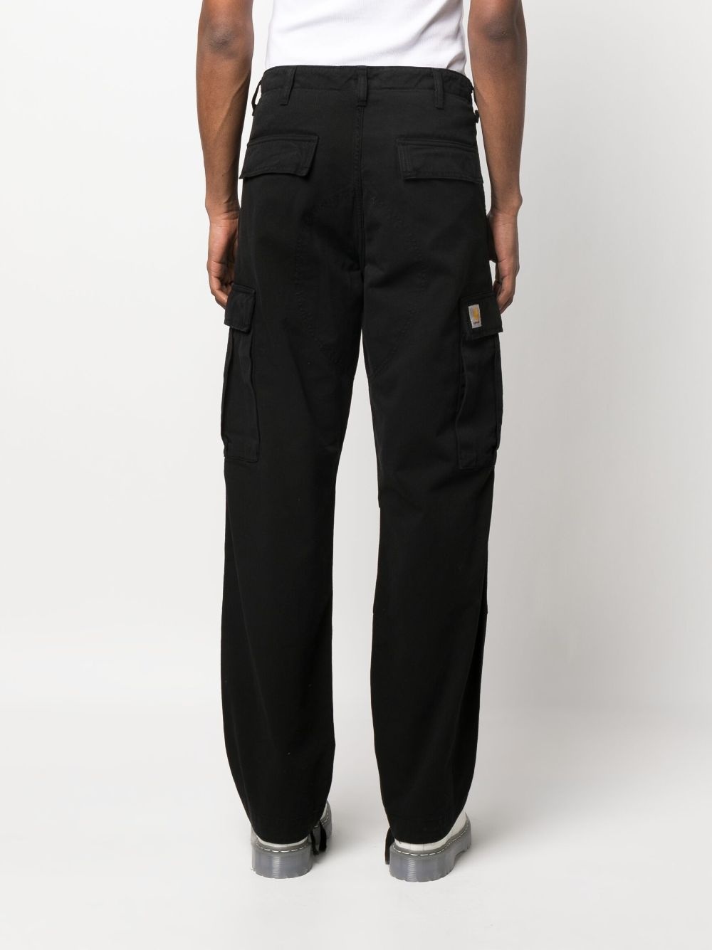 straight-leg cut cargo trousers - 4