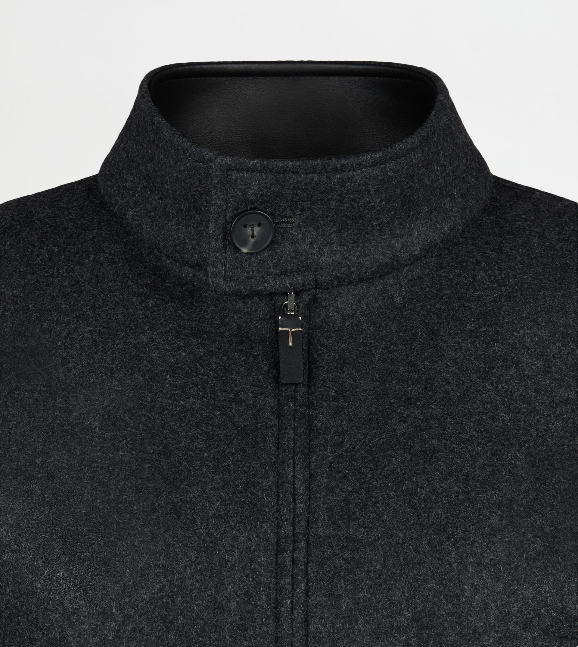 BOMBER JACKET IN DOUBLE CASHMERE - GREY - 6