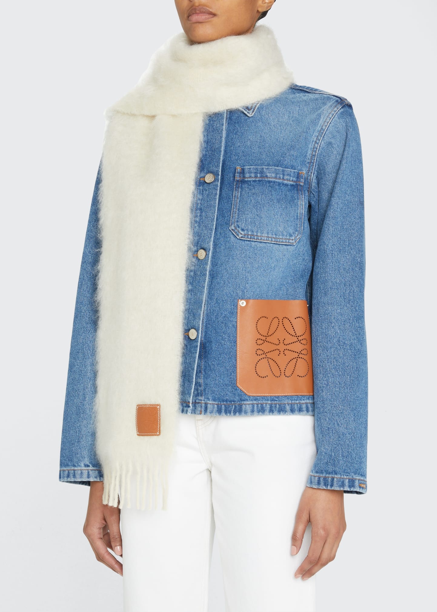 Anagram Mohair Fringe Scarf - 3