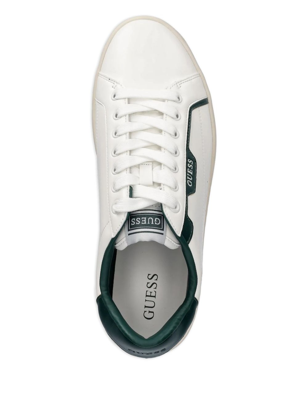 panelled leather sneakers - 3