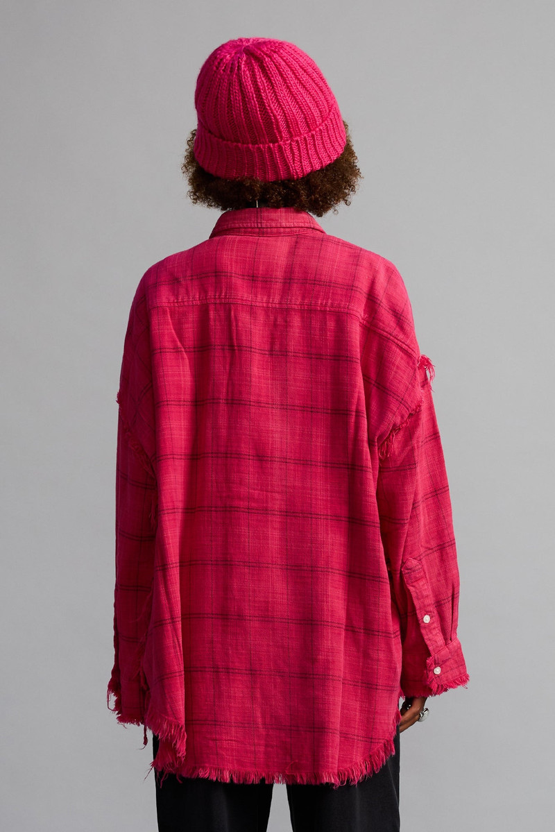 SHREDDED SEAM DROP NECK SHIRT 5