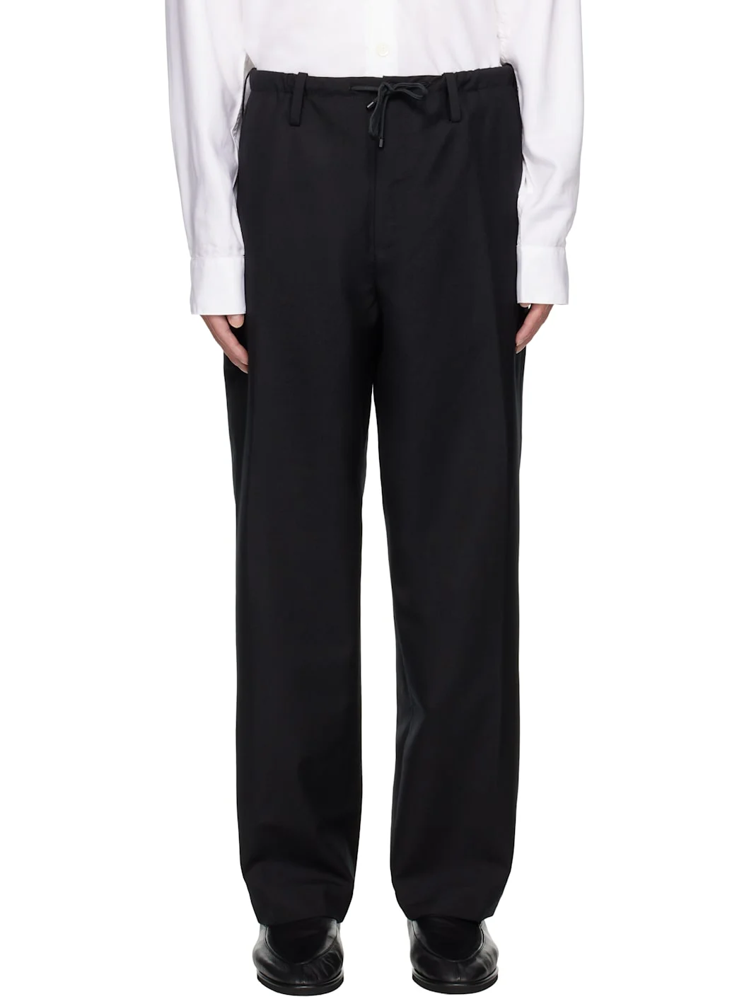 Black Drawstring Trousers - 1