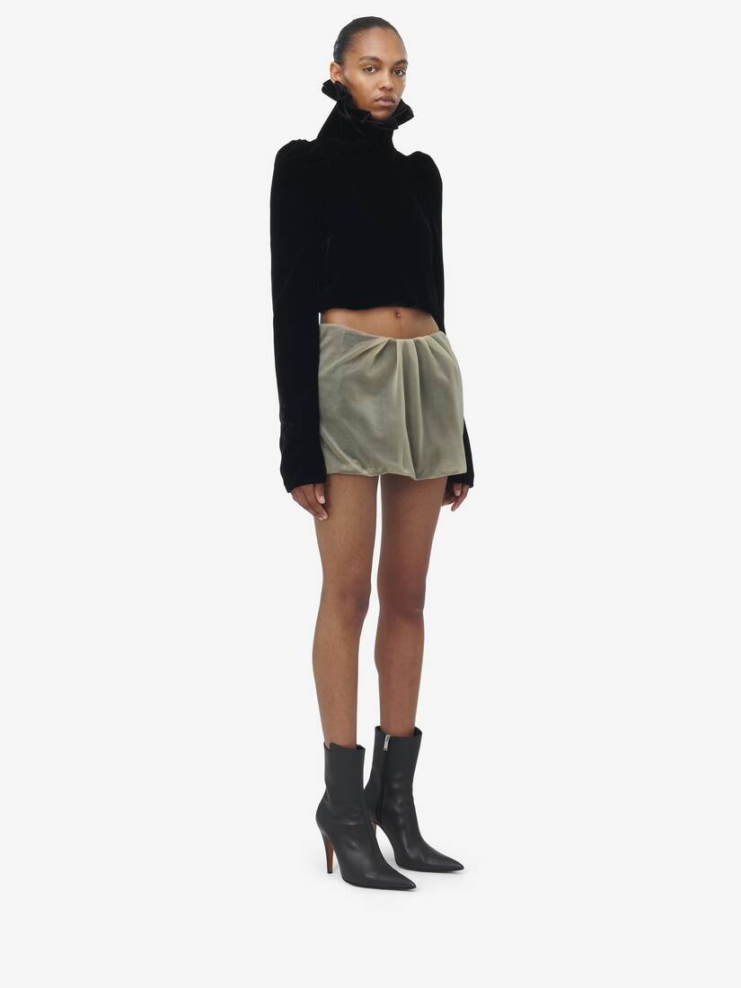 Double Mesh Mini Skirt - 2