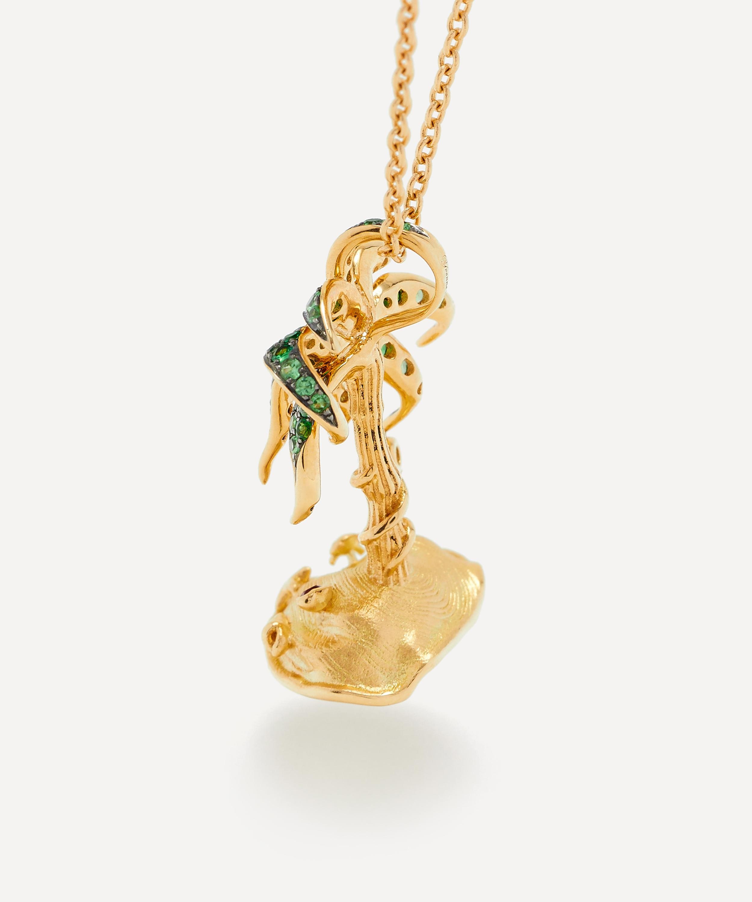 18ct Gold Paradise Island Palm Pendant Necklace - 3