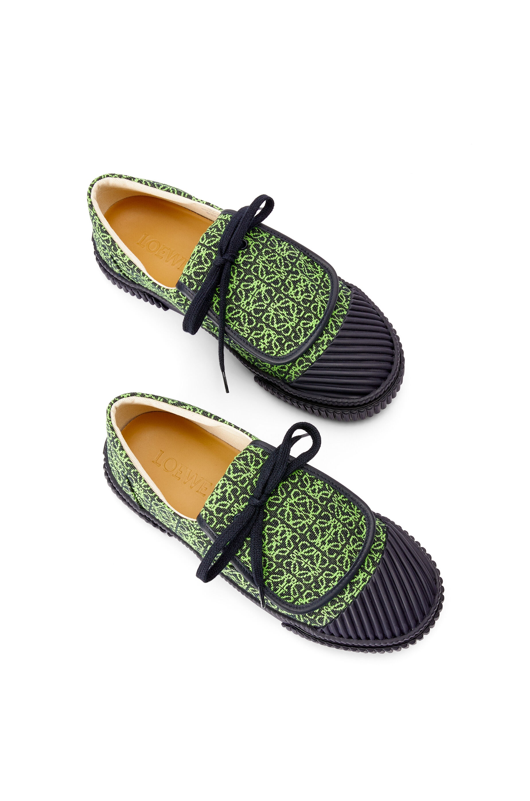 Flap sneaker in Anagram jacquard and calfskin - 3