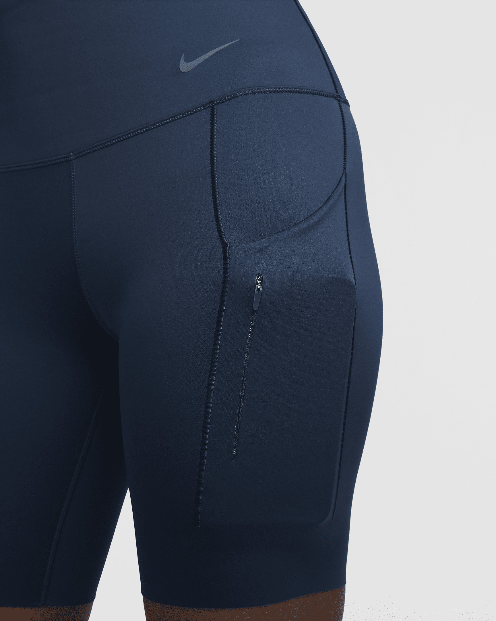 Nike Go Women's Firm-Support High-Waisted 8" Biker Shorts with Pockets - 9