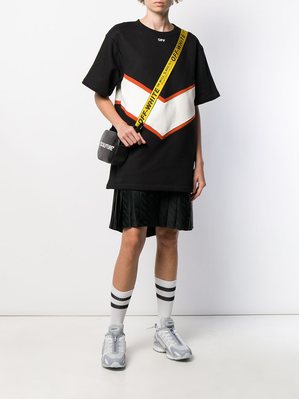 contrasting panels T-shirt dress - 2