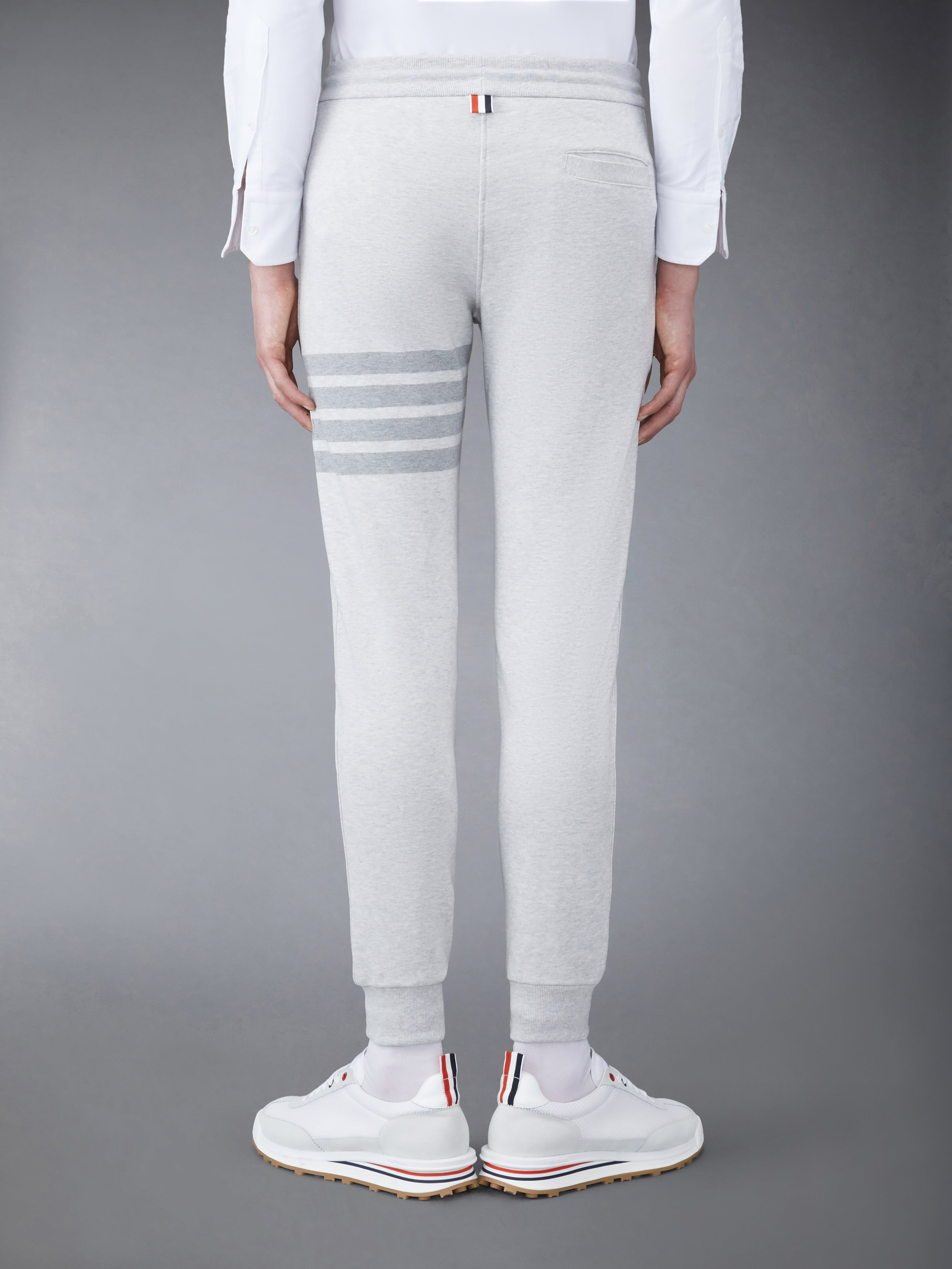 4-Bar stripe cotton track pants - 3