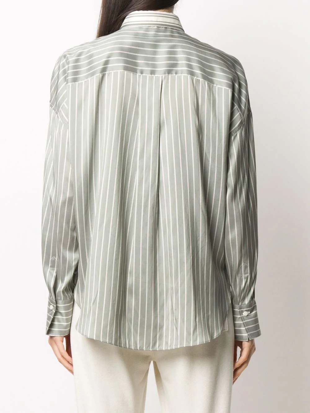 striped silk shirt - 4