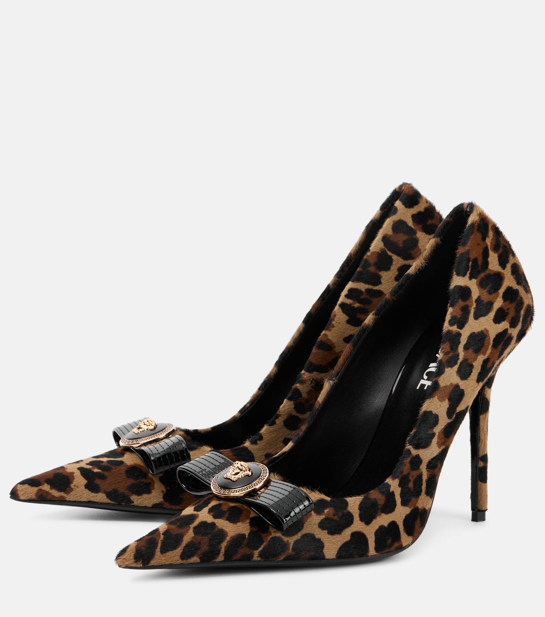 La Medusa animal-print calf hair pumps - 4