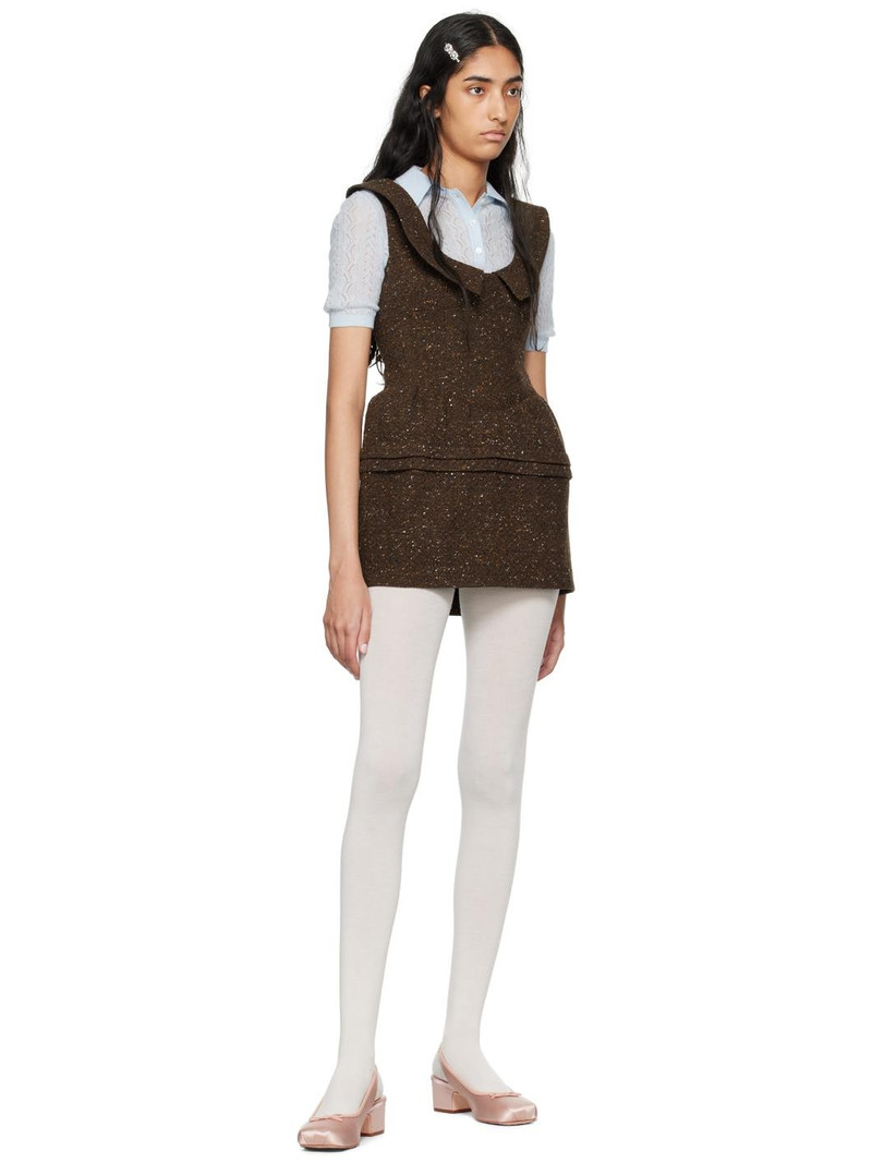 SHUSHU/TONG Brown Flower Bud Minidress outlook