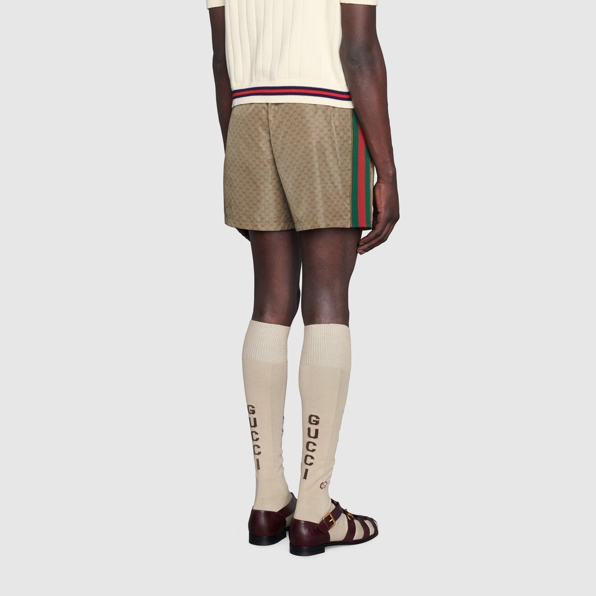 Waterproof nylon swim shorts with GG - 4