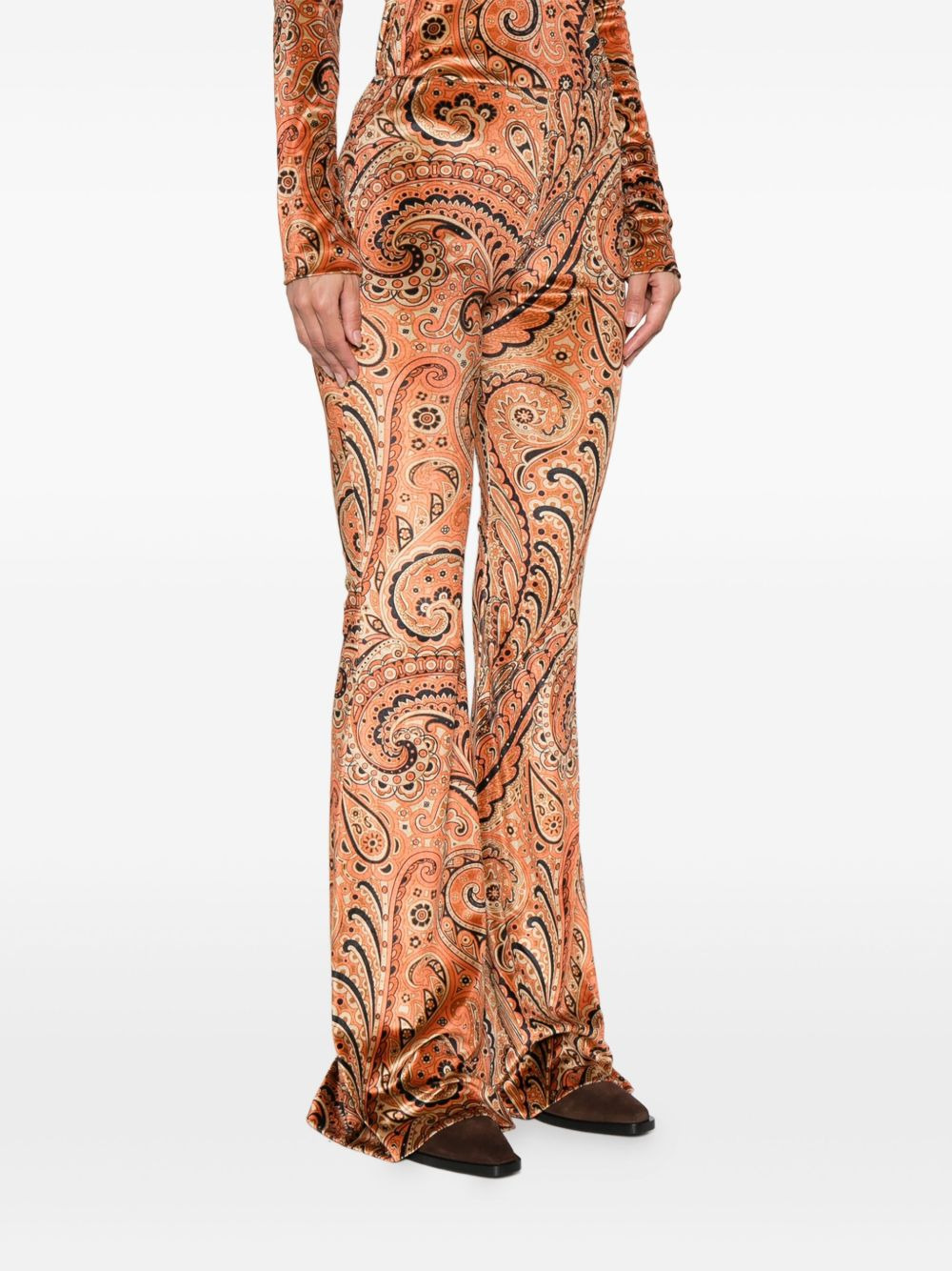 paisley-print trousers - 3