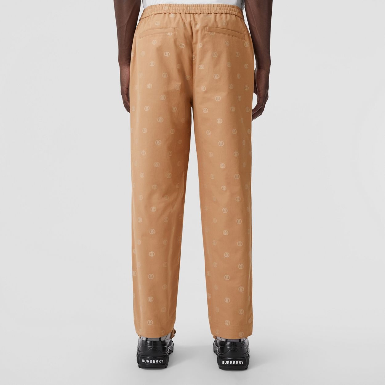 Monogram Motif Cotton Jogging Pants - 4