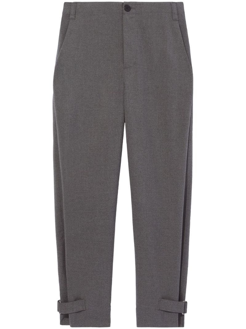 Flannel tapered trousers - 1