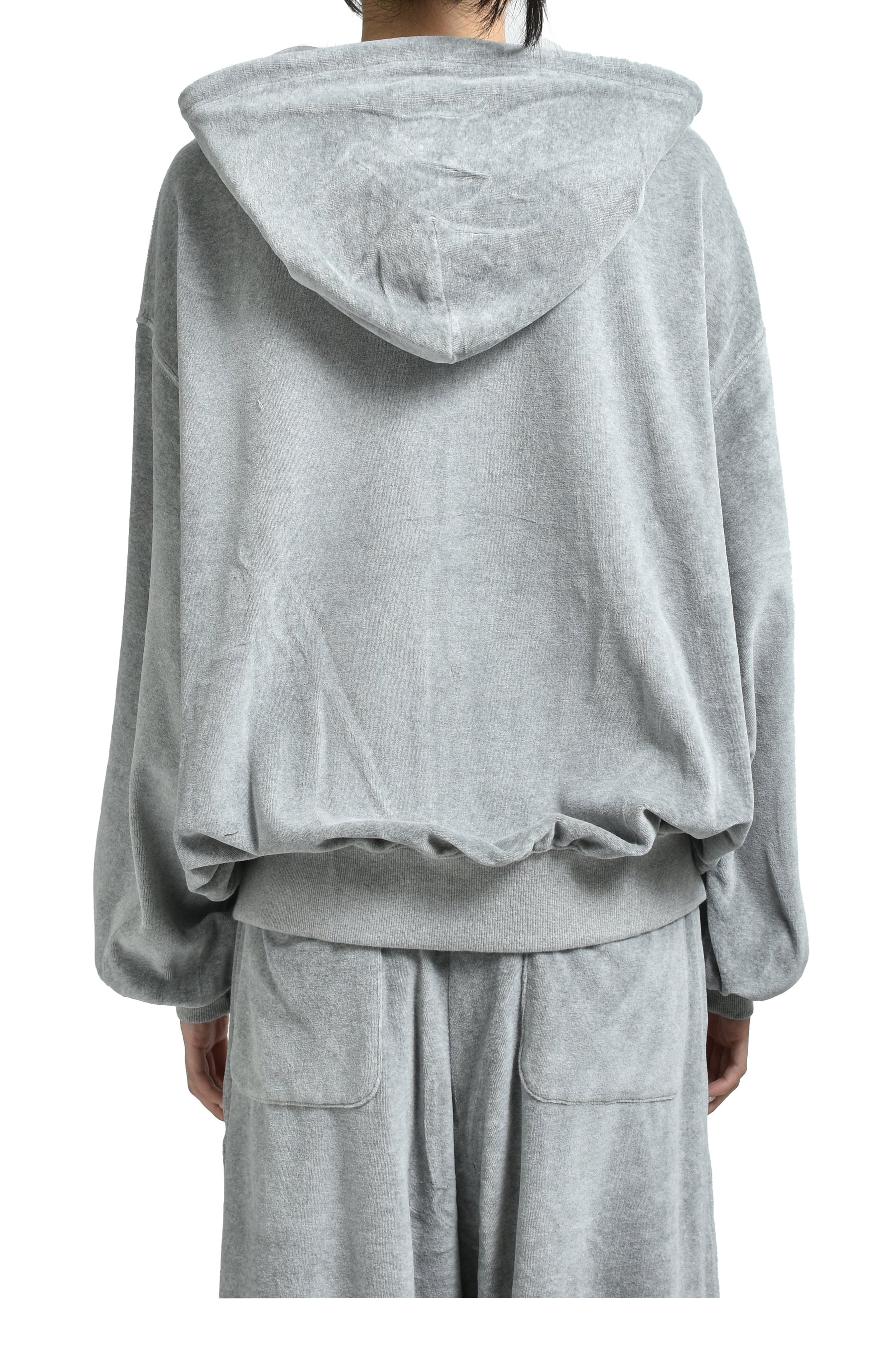 VELOUR BOX HOODIE / GRY - 2