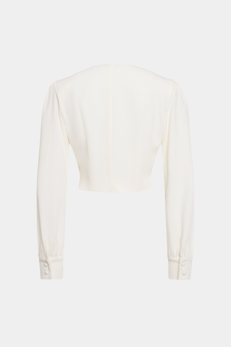 Alessandra Rich WOOL CREPE TOP outlook