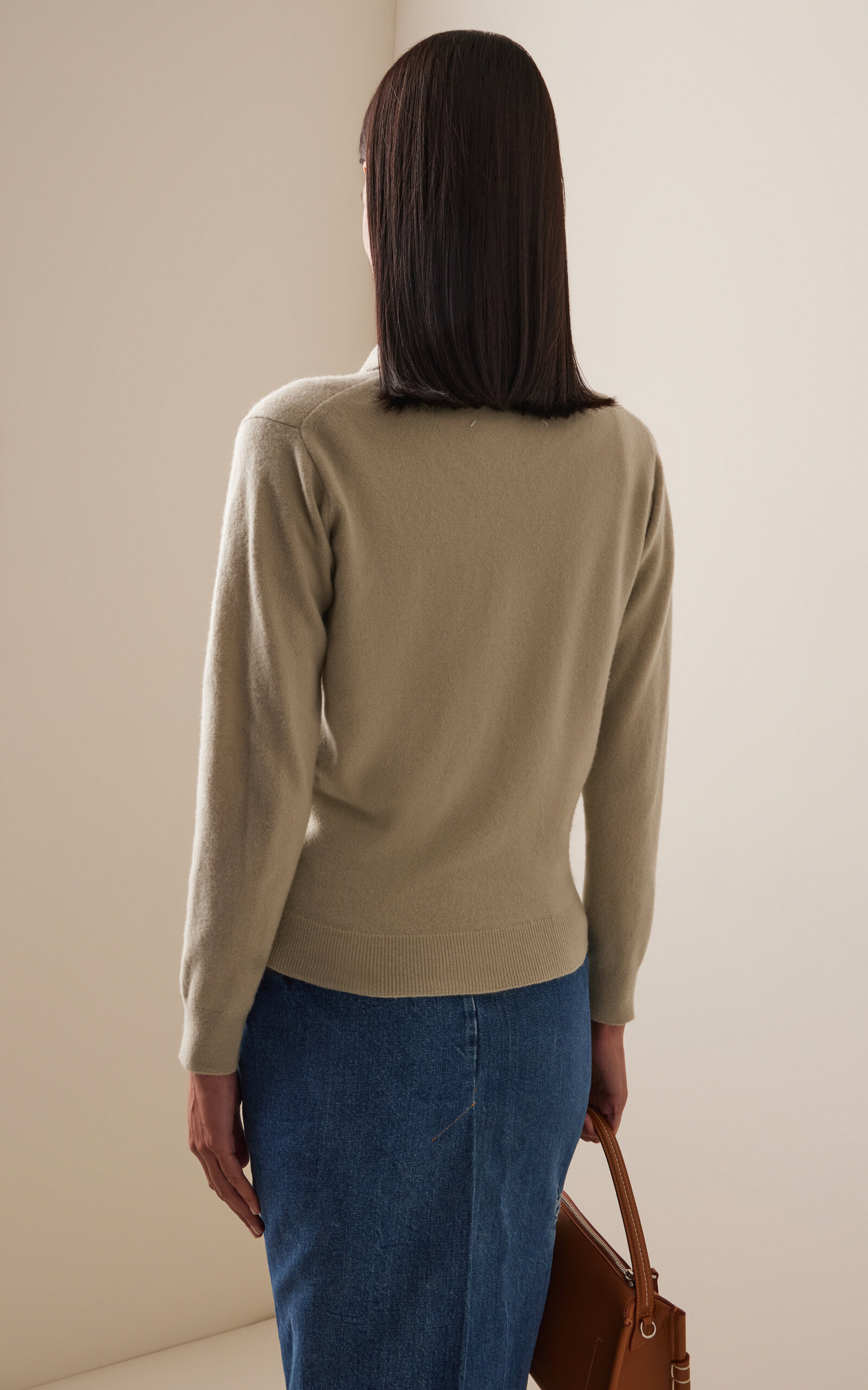 Wool Polo Sweater green - 4