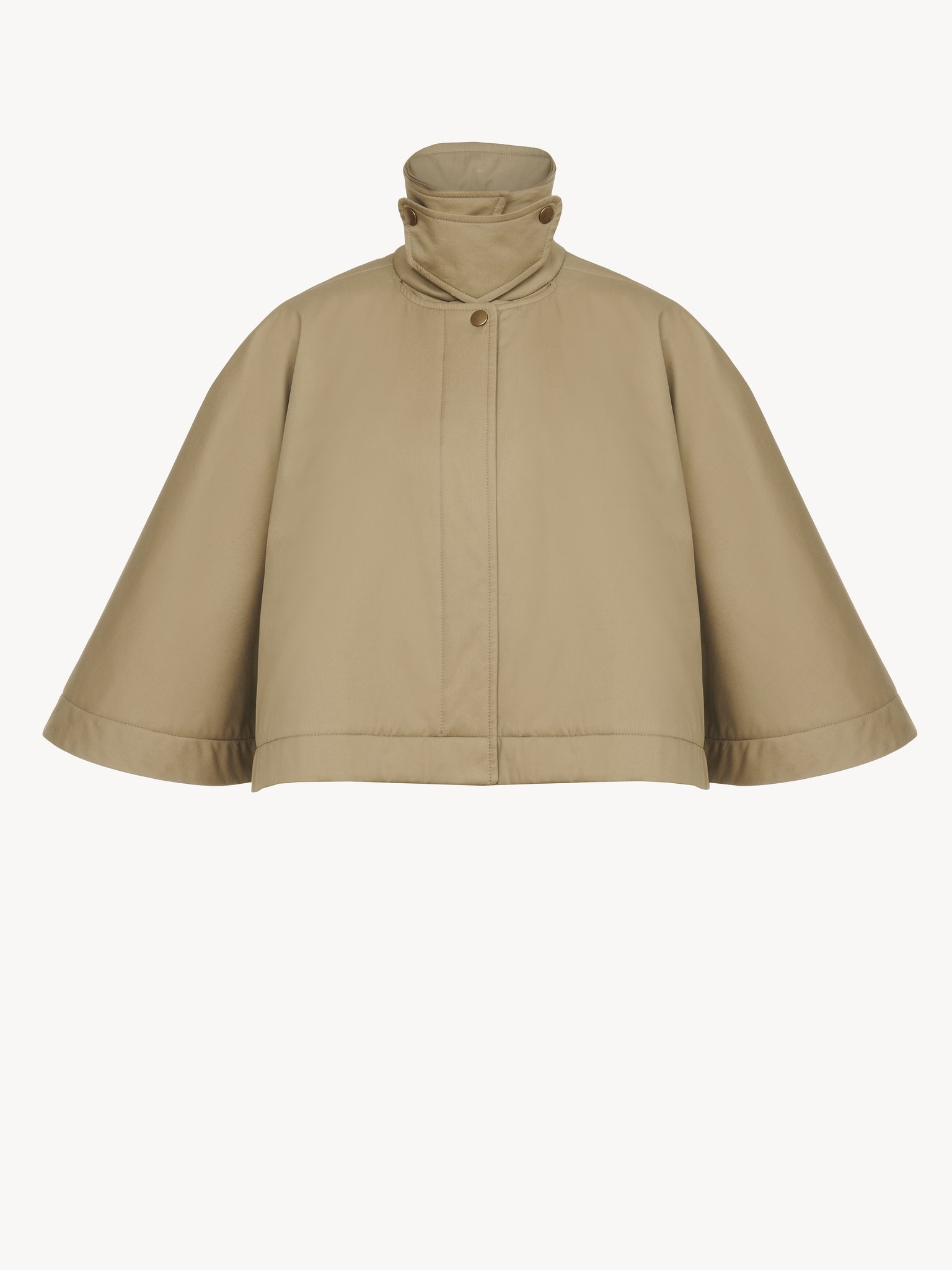 Chloé SHORT QUILTED CAPE IN COTTON GABARDINE | REVERSIBLE